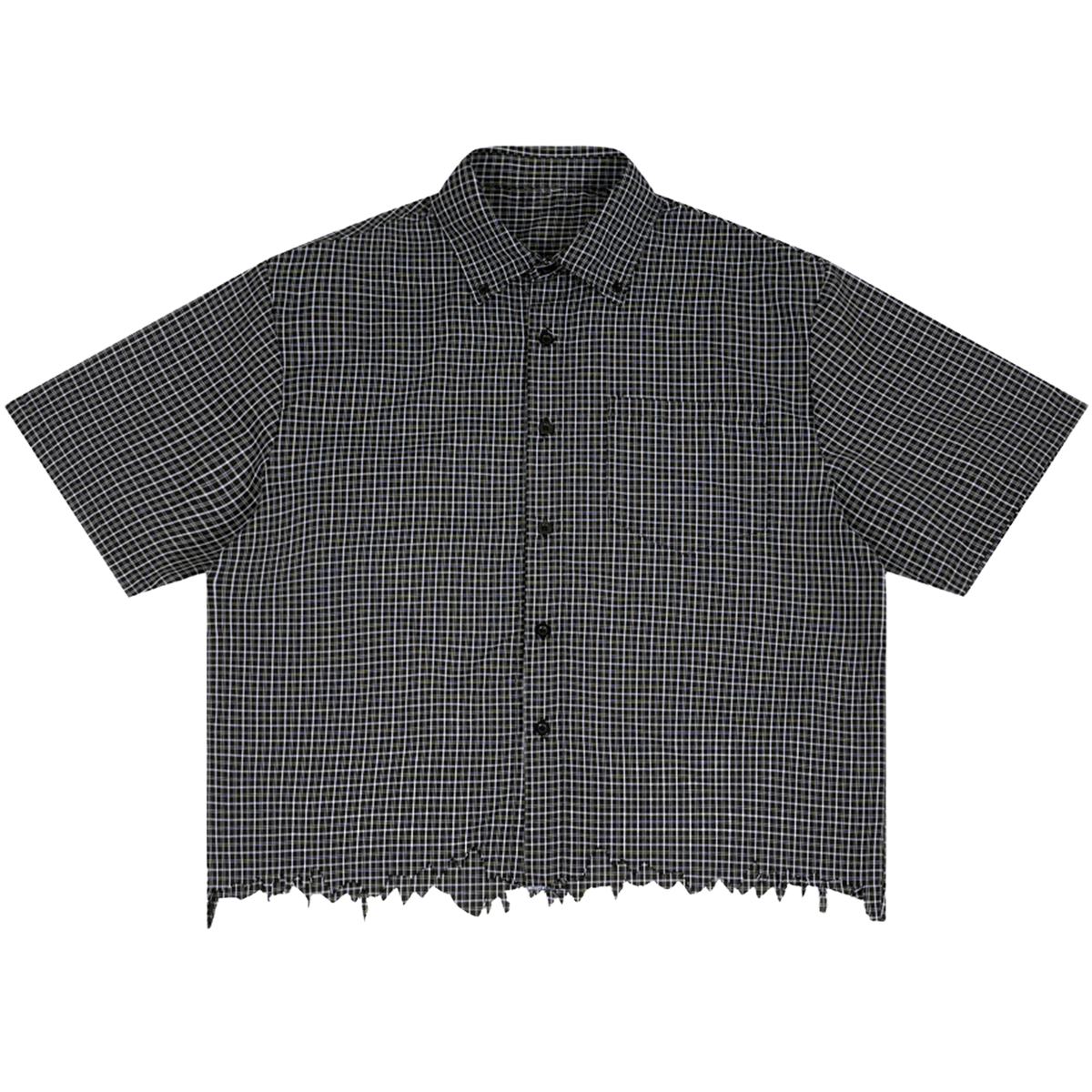 Blank Distress Button Up