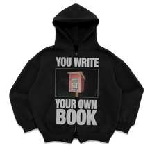 Library Zip Up in black — YOU WRITE YOUR OWN BOOK little free library graphic