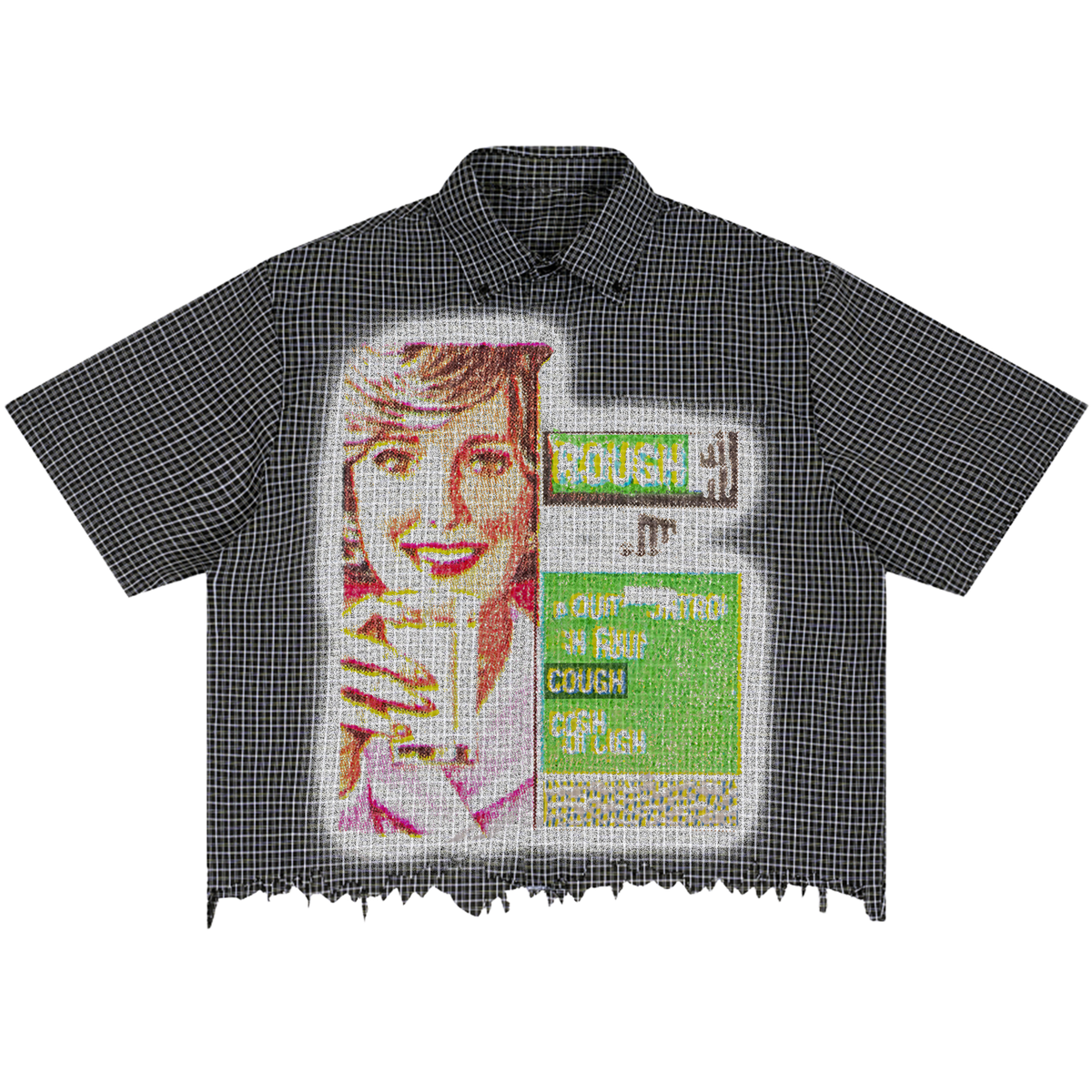 Cough Syrup Distress Button Up