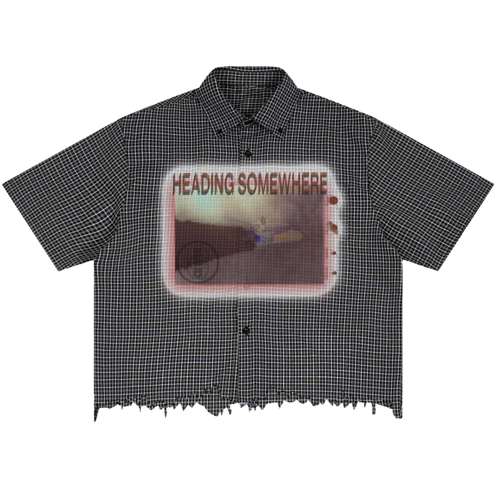 Very Far Distress Button Up