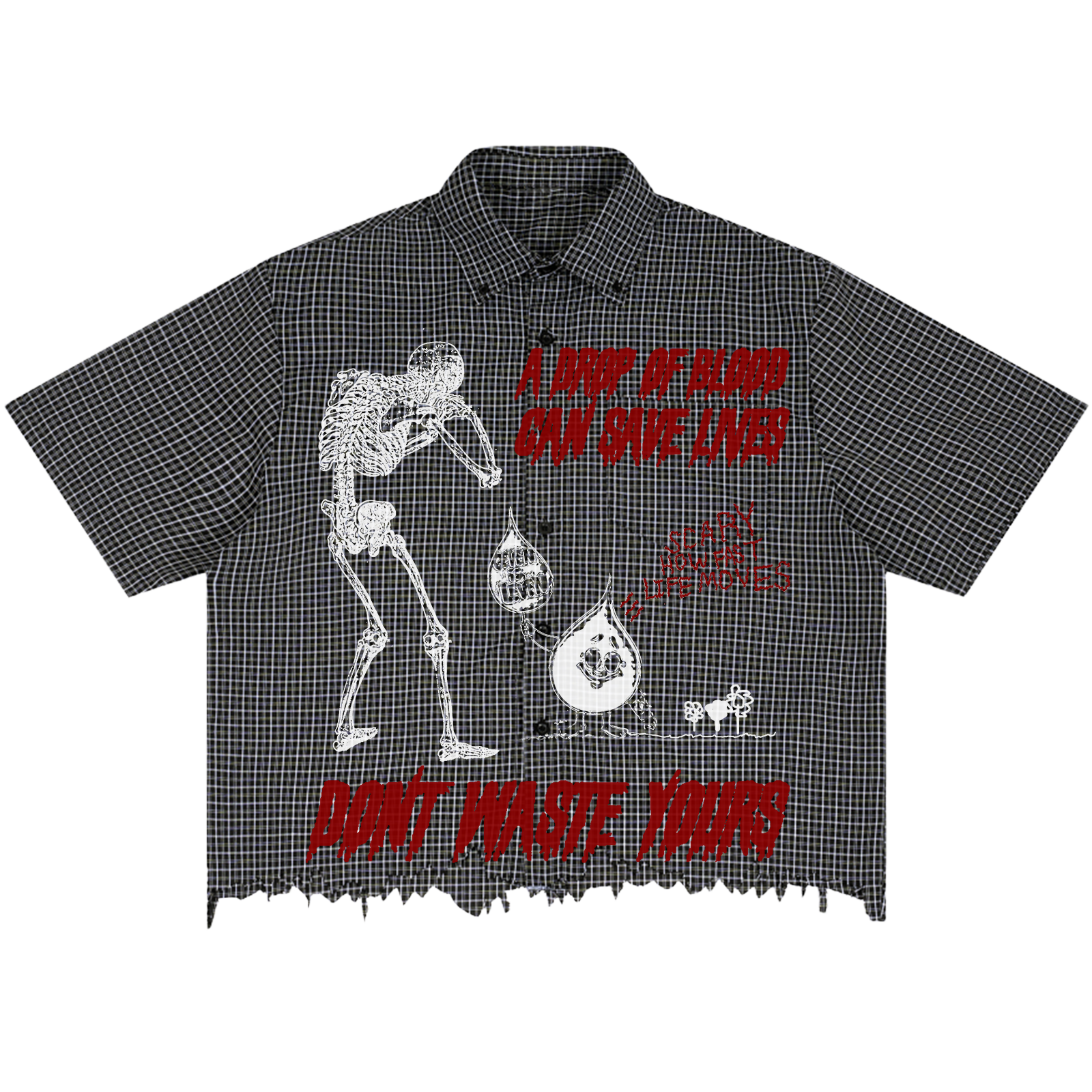 Don't Waste Yours Distress Button Up