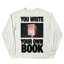 Library Long Sleeve Tee in white — YOU WRITE YOUR OWN BOOK little free library graphic