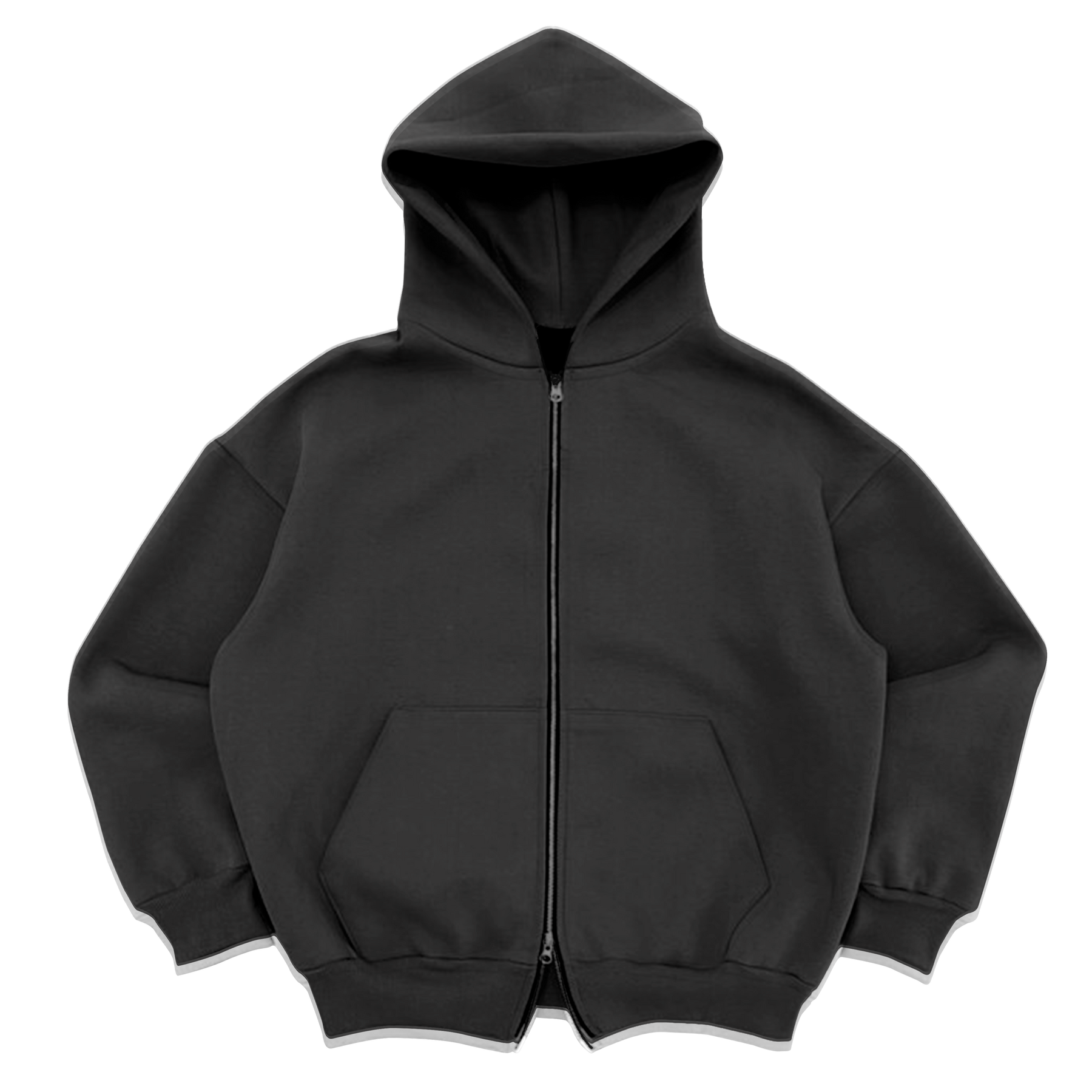 Blank Zip Up Grey
